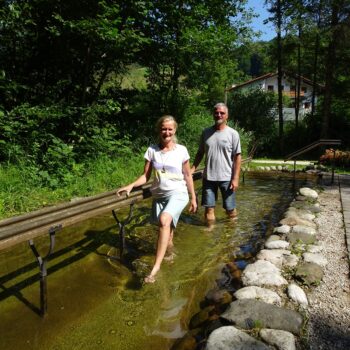 Ein kurzes Kneippbad kann nicht schaden.